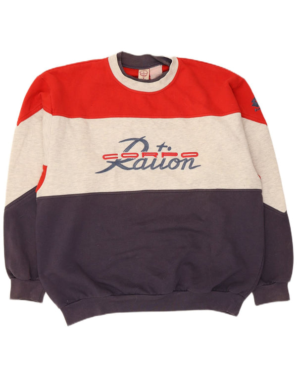 Lotto Mens Graphic Sweatshirt Jumper Large Multicoloured Colourblock