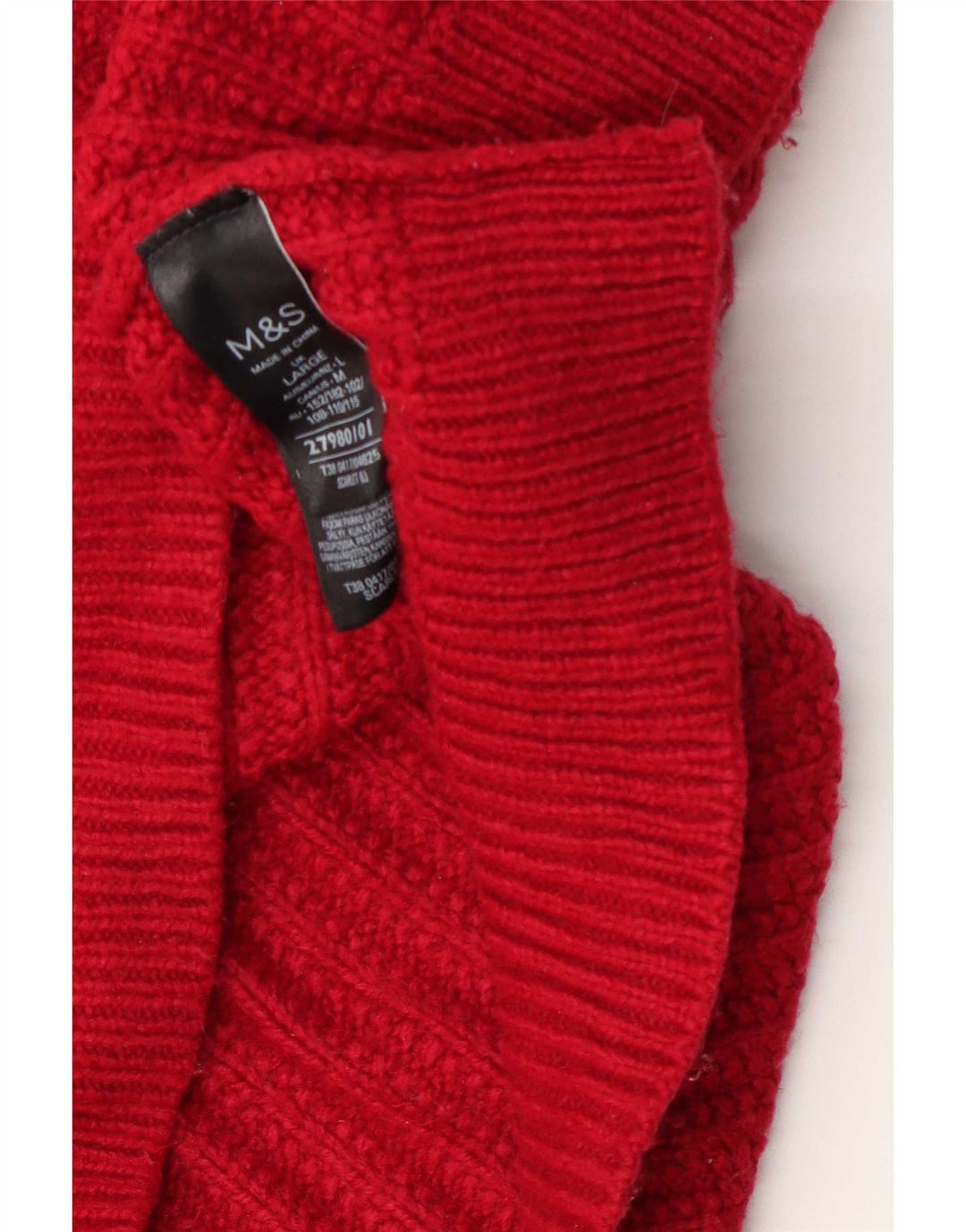 Marks & Spencer Dame Oversized V-hals sweater UK 16 Large Red