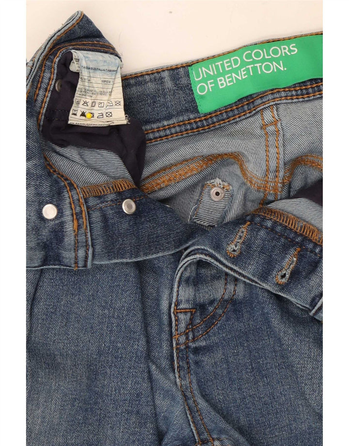 Jeans Slim Uomo Benetton W31 L30 Cotone Blu