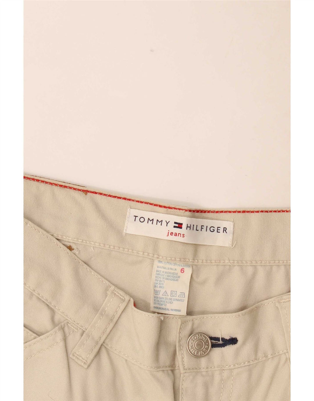 Tommy Hilfiger Womens Cargo Cropped Trousers US 6 Medium W28 L24 White