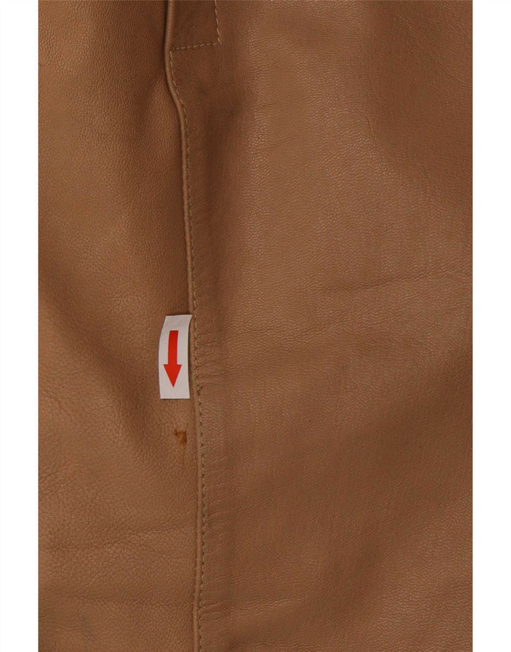 Vintage Mens Leather Jacket Small Brown
