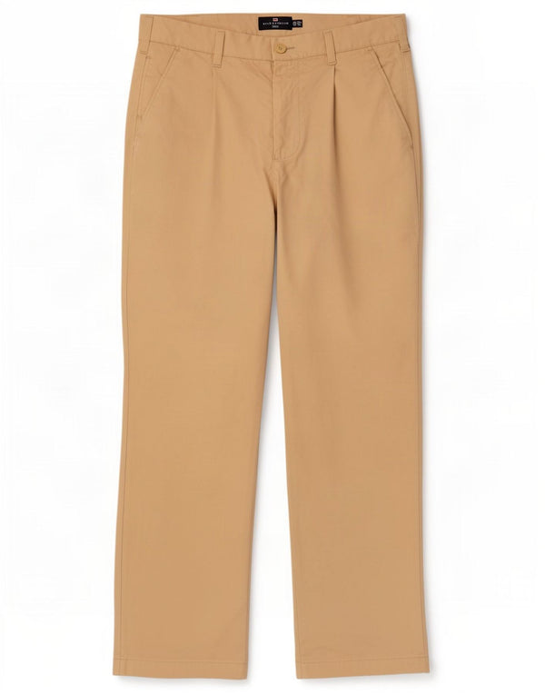 Marks & Spencer Mens Blue Harbor Pegged Chino Trousers W34 L31 Beige