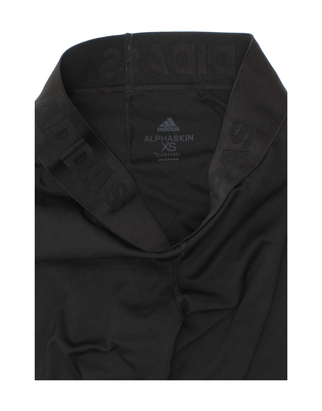 ADIDAS Womens Graphic Capri Leggings UK 6 XS Black Polyester Vintage Adidas and Second-Hand Adidas from Messina Hembry 