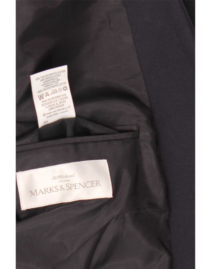 Marks & Spencer Herre 2-knaps blazerjakke UK 38 Medium Navy Blue