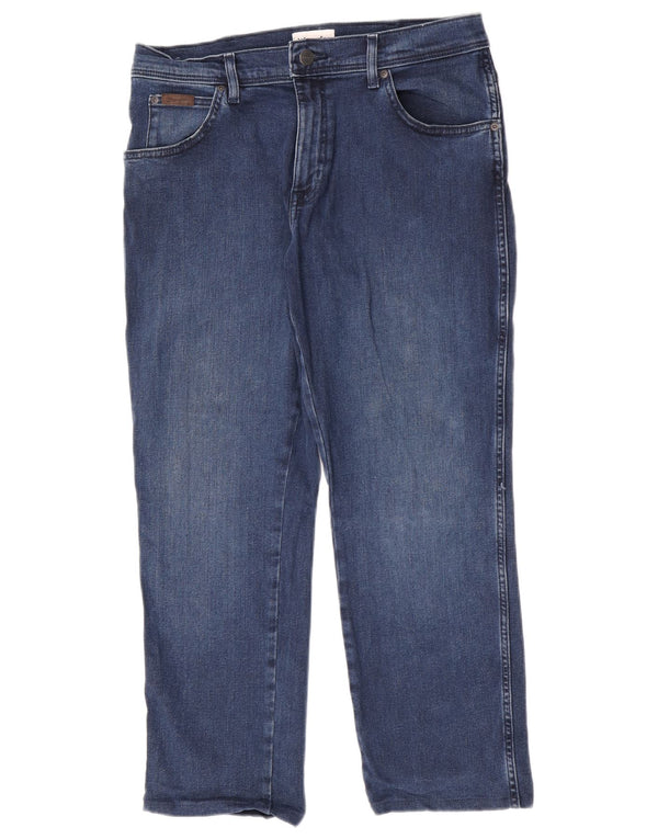 Wrangler Mens Texas Slim Jeans W32 L26 Navy Blue Cotton