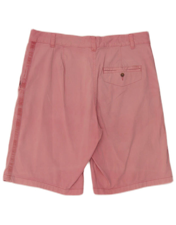 Marks & Spencer Womens Chino Shorts UK 12 Medium W32 Pink Cotton