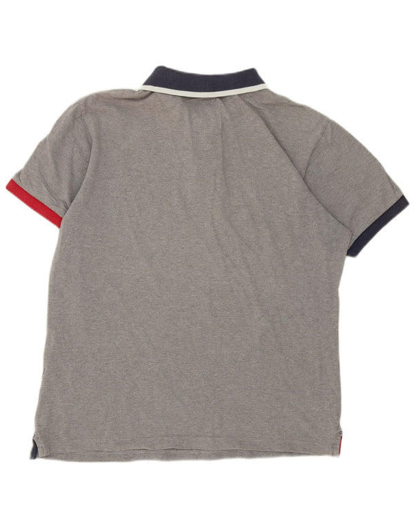 North Sails Mens Graphic Rugby Polo Shirt XL Grey Cotton