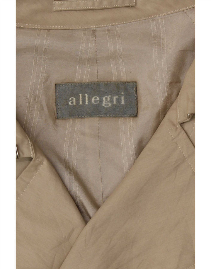 Allegri Mens Trench Coat IT 50 Large Beige Cotton