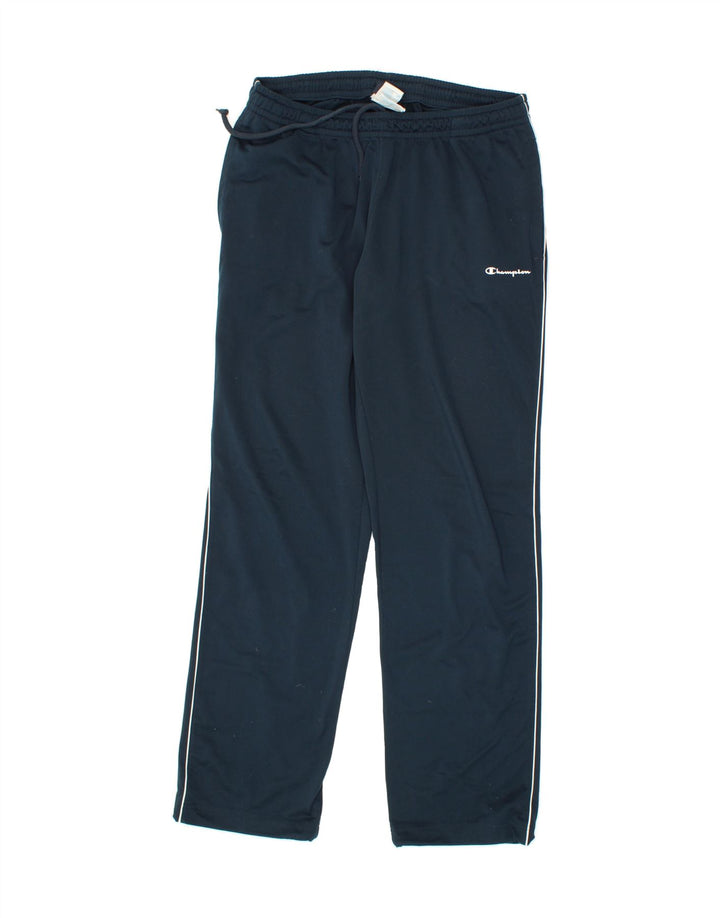 CHAMPION Mens Tracksuit Trousers Large Navy Blue Polyester Vintage Champion and Second-Hand Champion from Messina Hembry 