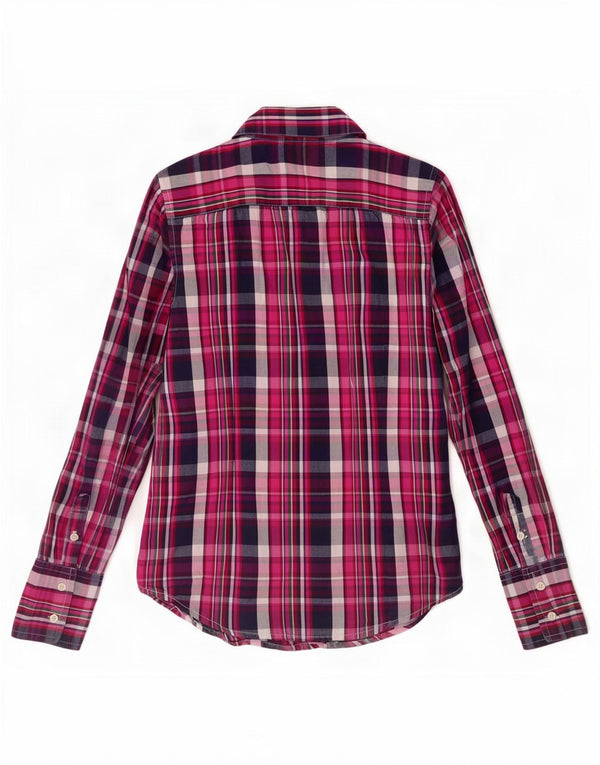 Tommy Hilfiger γυναικείο πουκάμισο UK 10 Small Pink Check Cotton