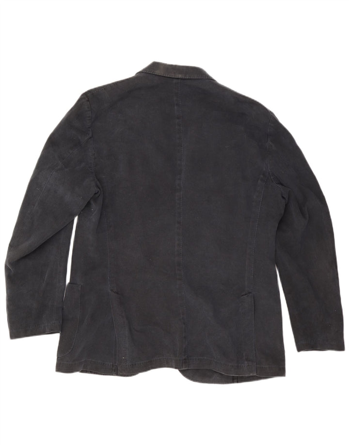 Polo Ralph Lauren Mens 3 Button Blazer Jacket IT 54 XL Black Cotton