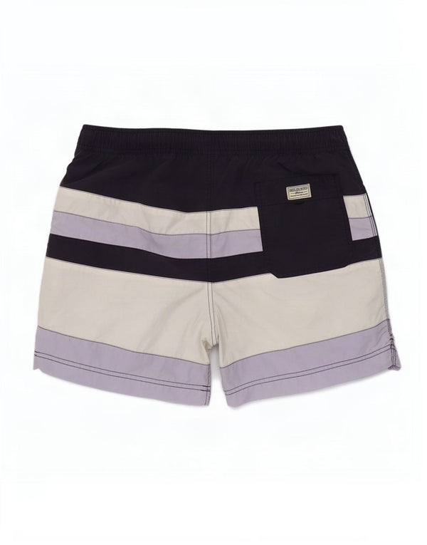 Tommy Hilfiger Mens Swimming Shorts Large Navy Blue Striped Nylon
