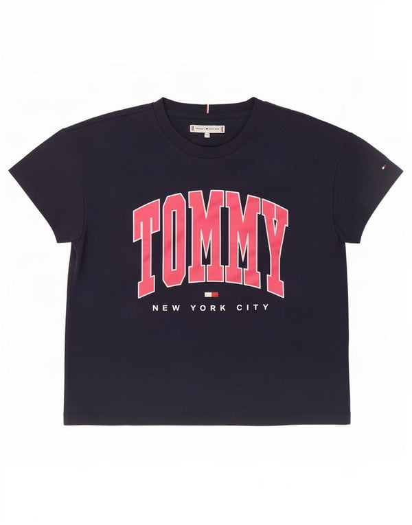 T-shirt grafica per ragazze Tommy Hilfiger Top 13-14 anni blu navy