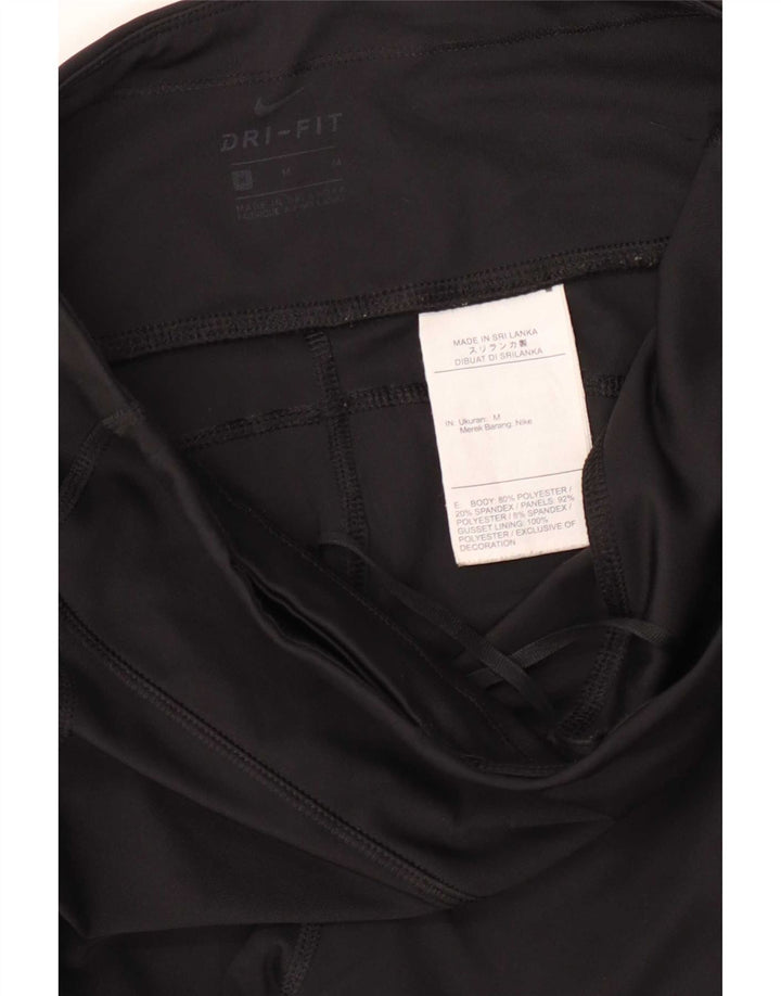 Женские леггинсы Nike Dri Fit UK 12, средний черный полиэстер