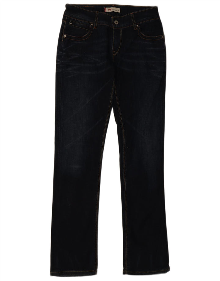 Levi's Damen 470 Straight Jeans W30 L33 Marineblau