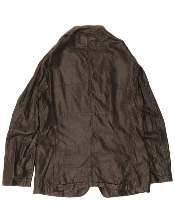 Giacca blazer da uomo a 2 bottoni Armani Collezioni UK 38 media nera