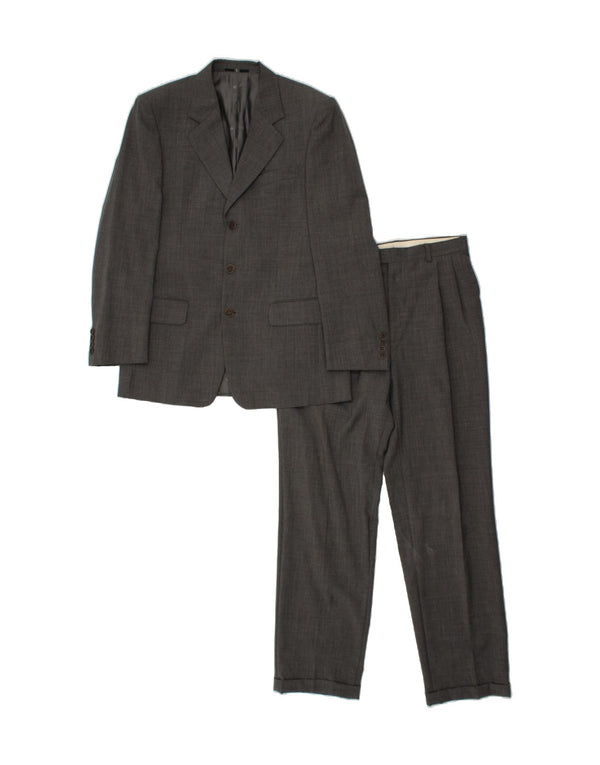 VALENTINO Mens 3 Button 2 Piece Set IT 48 Medium W38 L32 Grey Virgin Wool