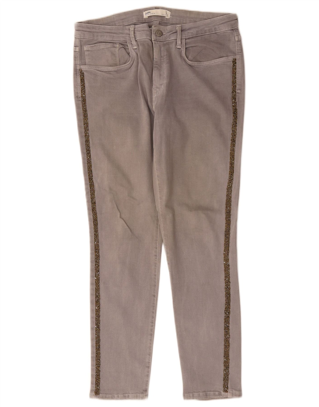 Zara Womens Slim Jeans EU 44 XL W34 L27 Grey