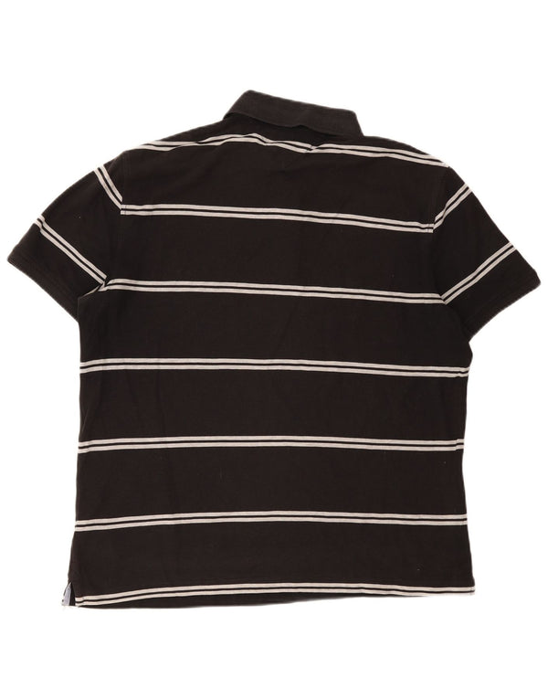 Polo da uomo Tommy Hilfiger XL in cotone a righe nere