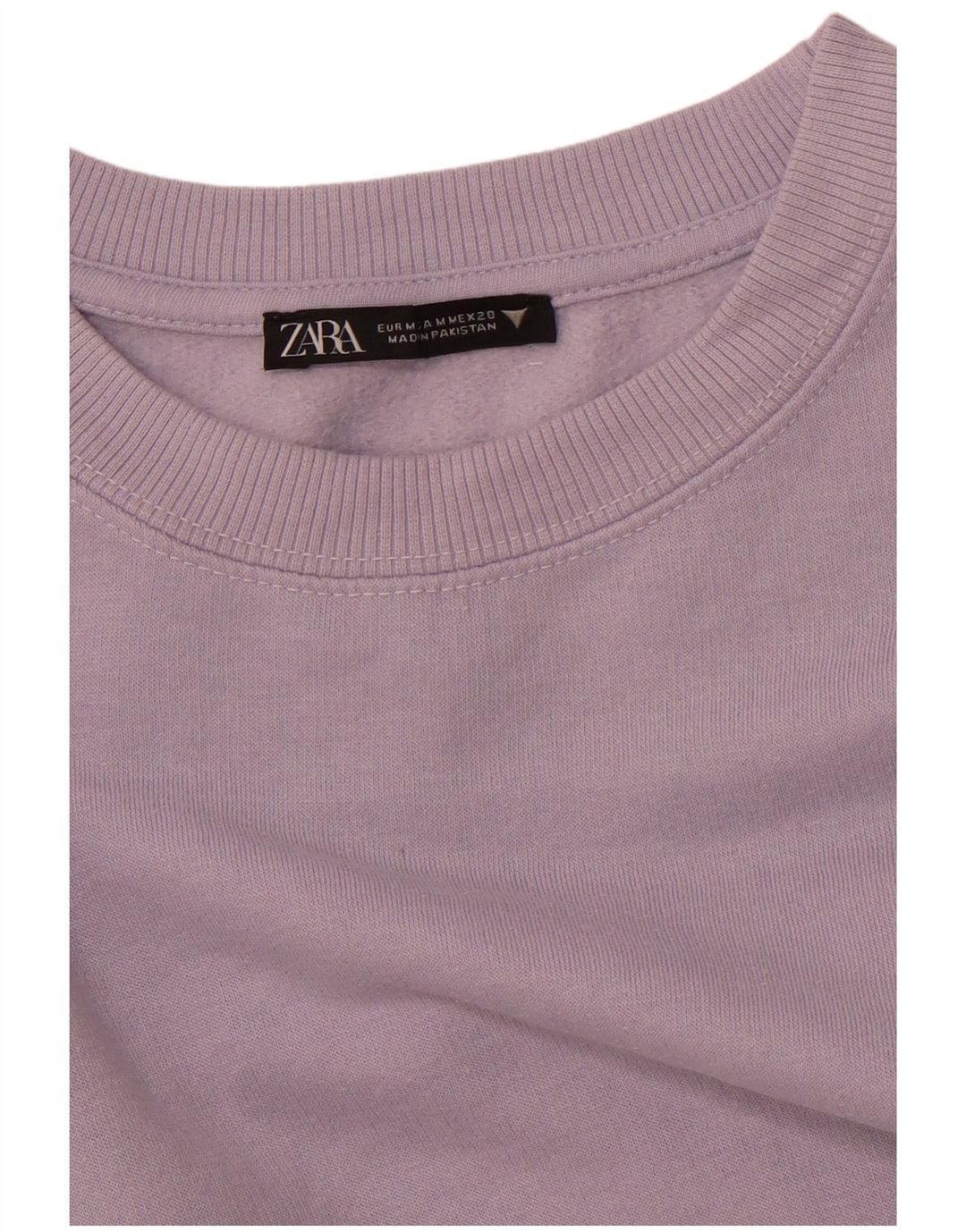 Felpa Corta Oversize Da Donna ZARA Maglione UK 14 Viola Medio