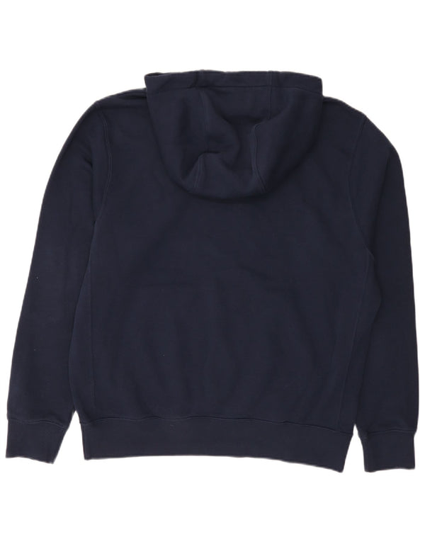 Nike Mens Hoodie Jumper Medium Navy Blue Cotton