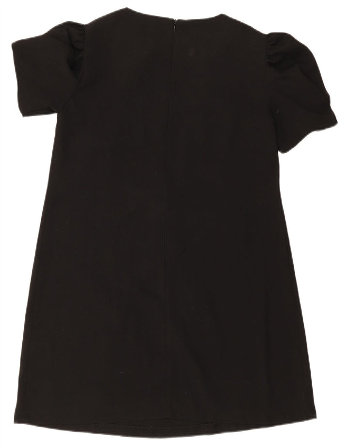 Zara Dame A-Line Kjole UK 12 Medium Sort Polyester