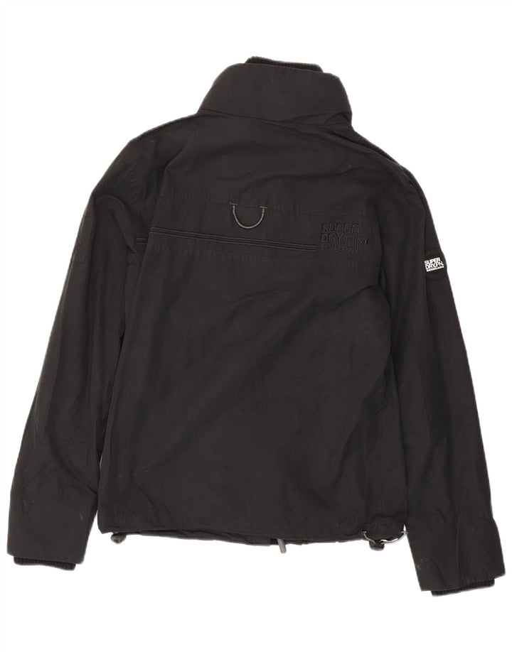 Superdry Womens Windattacker Oversized Windbreaker Jacket UK 10 Small Black