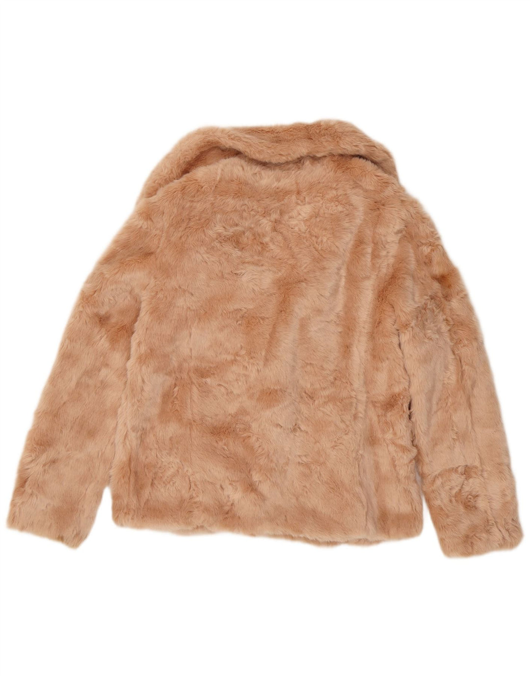 Oasis Womens Faux Fur Jacket UK 14 Medium Pink Acrylic