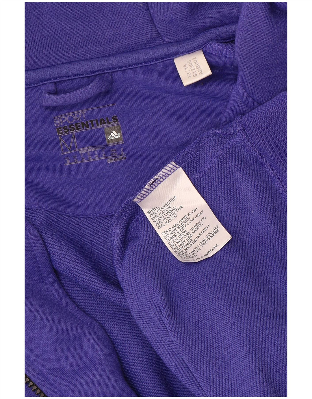 Adidas Pull à capuche zippé Climalite pour homme Violet moyen Polyester