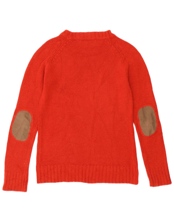 Zara Womens Boat Neck Jumper Sweater UK 12 Medium Red
