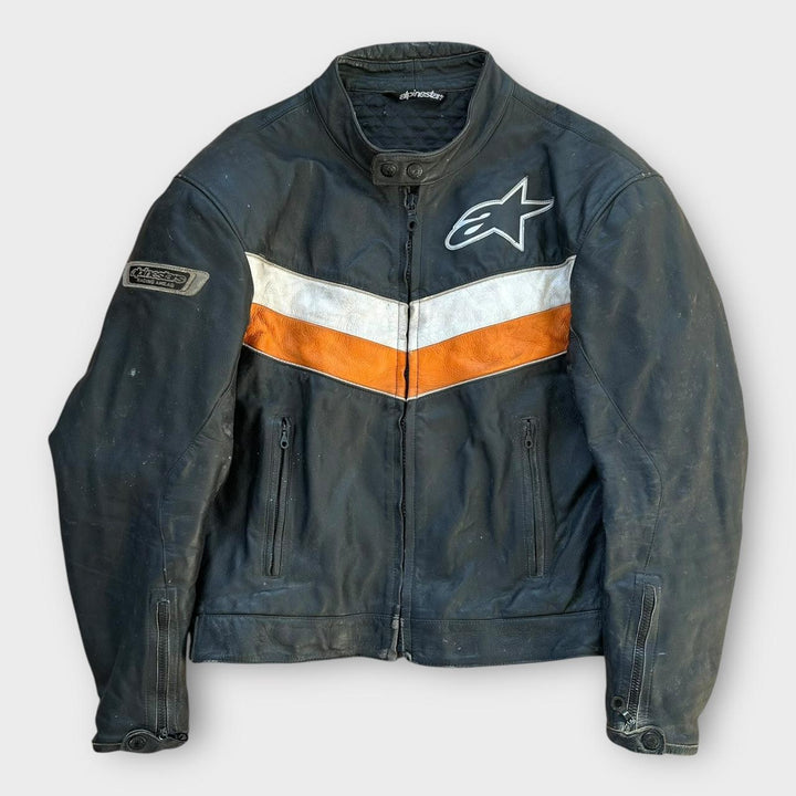 Alpine stars leather biker jacket - medium (check measurements)