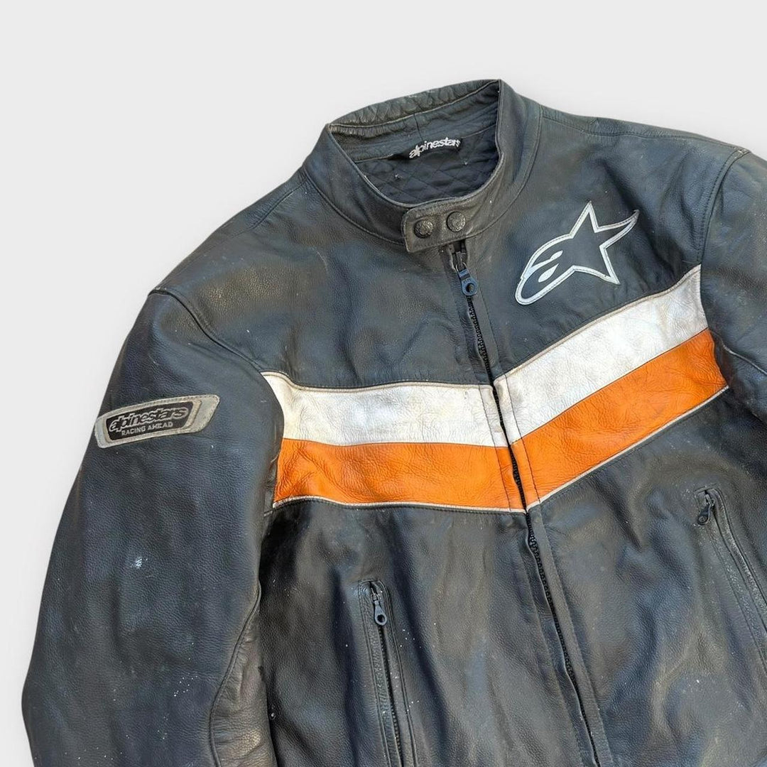 Alpine stars leather biker jacket - medium (check measurements)