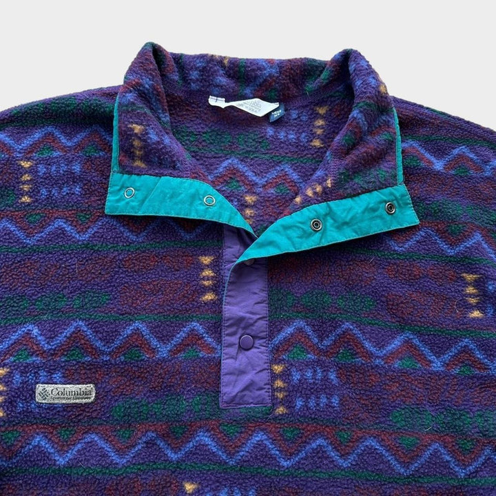 Polar w stylu vintage Columbia w modny wzór - XL
