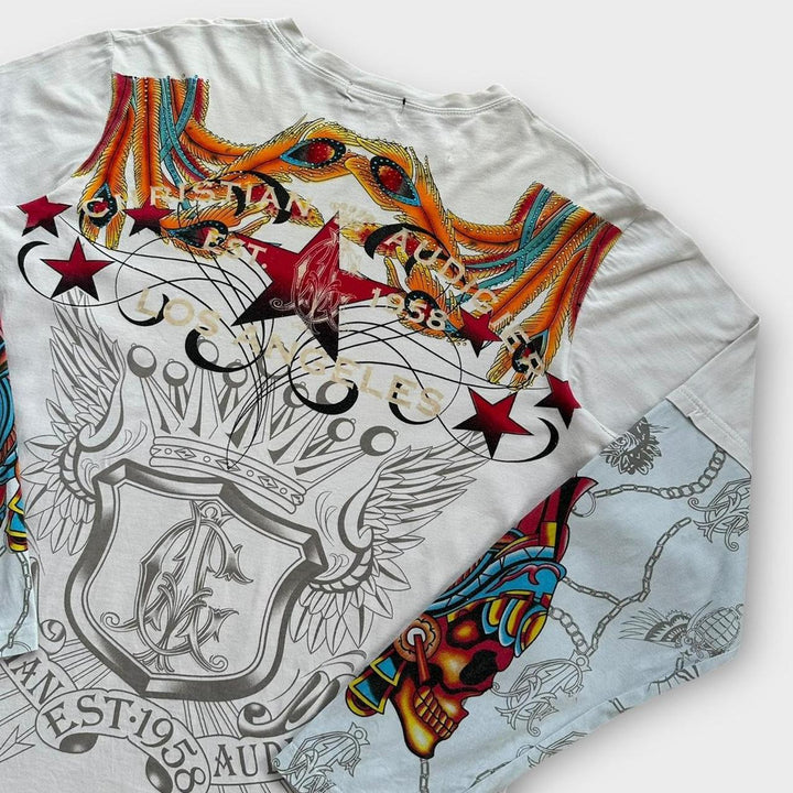 T-shirt a maniche lunghe Christian Audigier Ed Hardy - media (calza come una XL)
