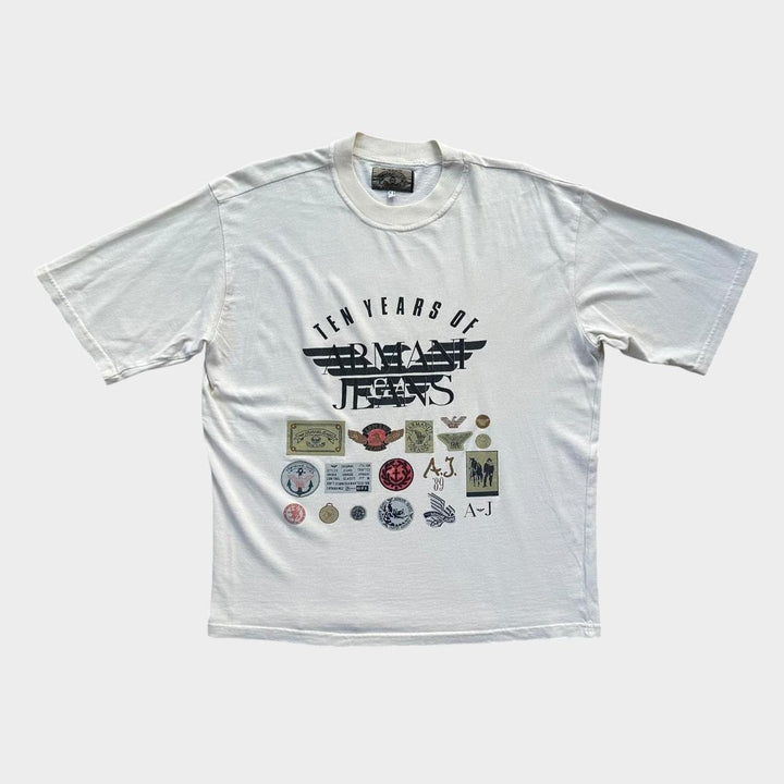 Vintage Armani jeans graphic tee - medium