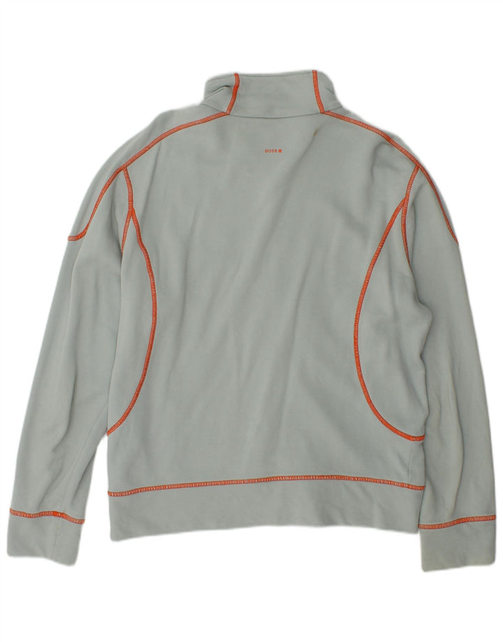 Giacca da tuta da uomo Hugo Boss in cotone grigio medio