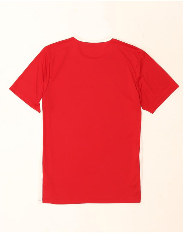 Adidas Herre Aeroready T-Shirt Top Medium Rød Colourblock Polyester