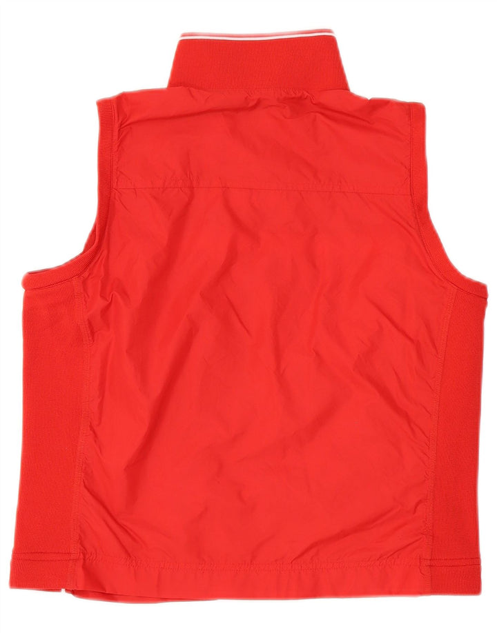 Champion Womens Sleeveless Tracksuit Top Jacket UK 14 Medium Red Polyamide