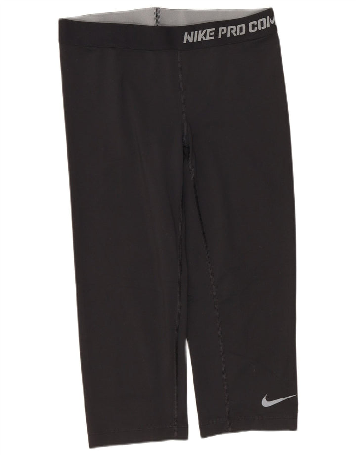 Nike Womens Dri Fit Graphic Capri Leggings UK 12 Medium  Black