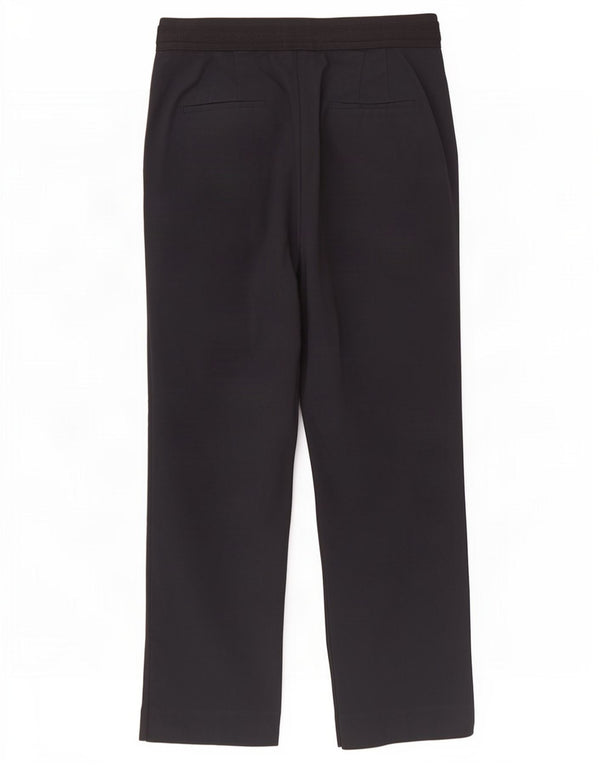 Zara Pantalón Chino Recto De Cintura Alta Para Mujer 2XL W34 L27 Algodón Azul Marino