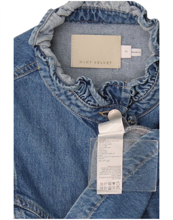 MINT VELVET Womens Denim Gilet UK 14 Medium Blue Cotton