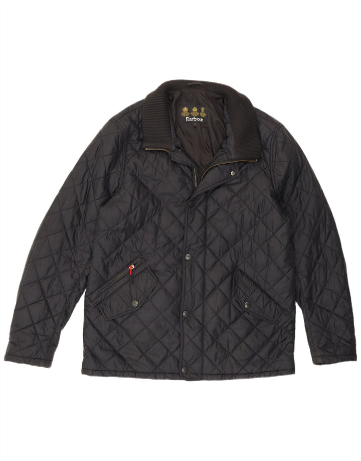 Мужская стеганая куртка Barbour UK 40 большая черная из полиамида