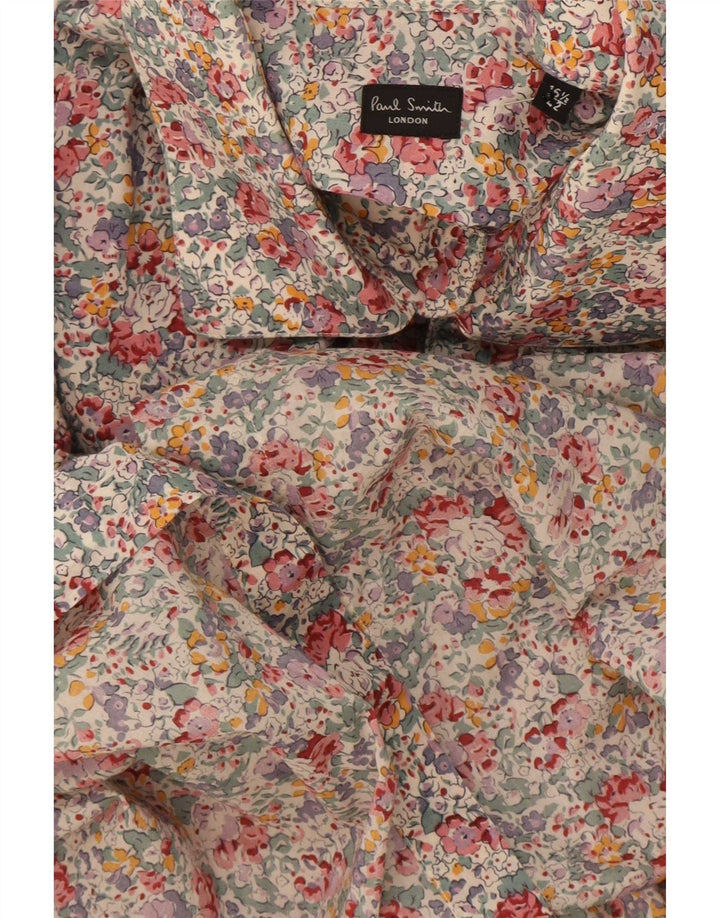 Paul Smith Mens Formal Shirt Size 42 16 1/2 Large Multicoloured Floral