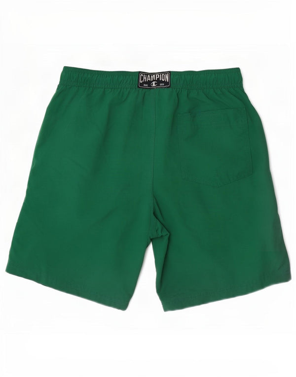 Pantaloncini da bagno grafici da uomo Champion Small verde in poliammide