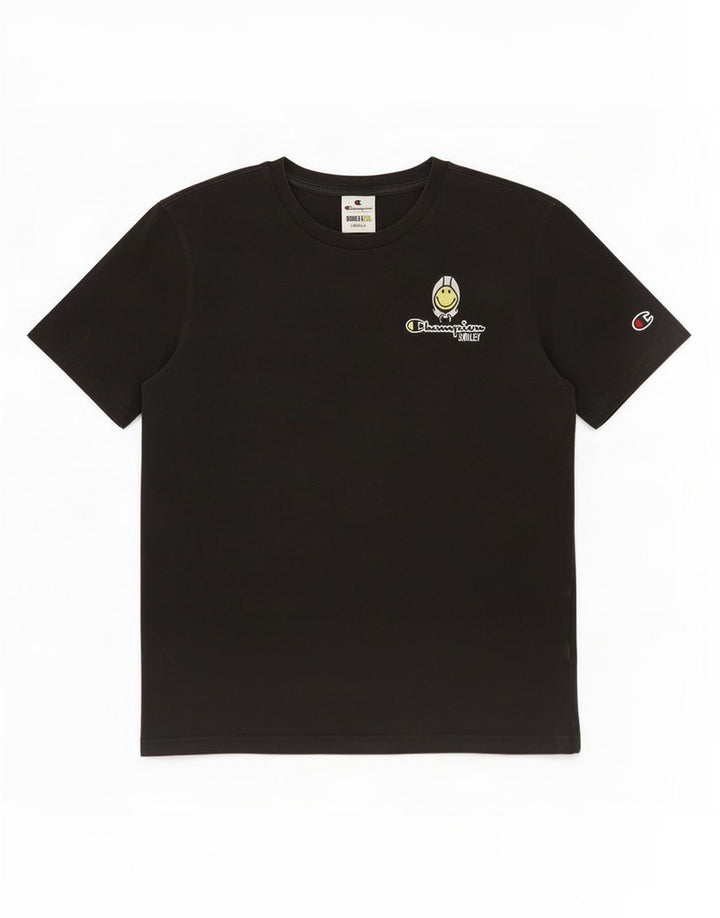 Maglietta Champion da uomo con smiley, piccola, nera