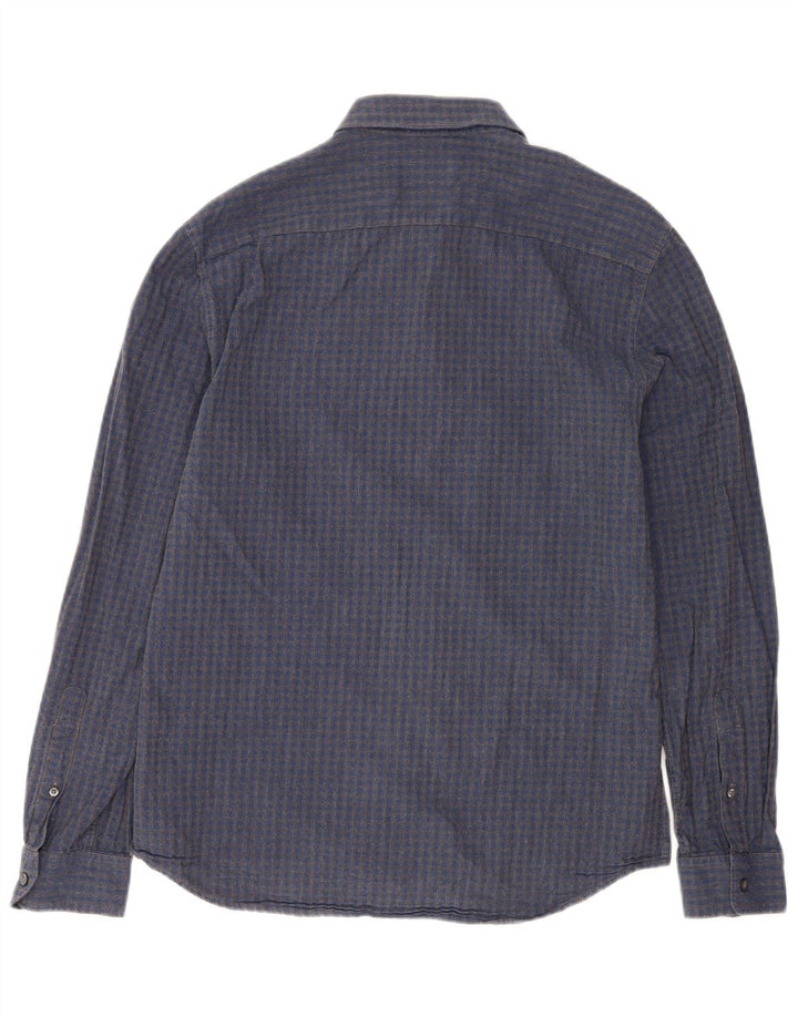 Camicia slim fit da uomo Jack Wills in cotone a quadretti blu medio
