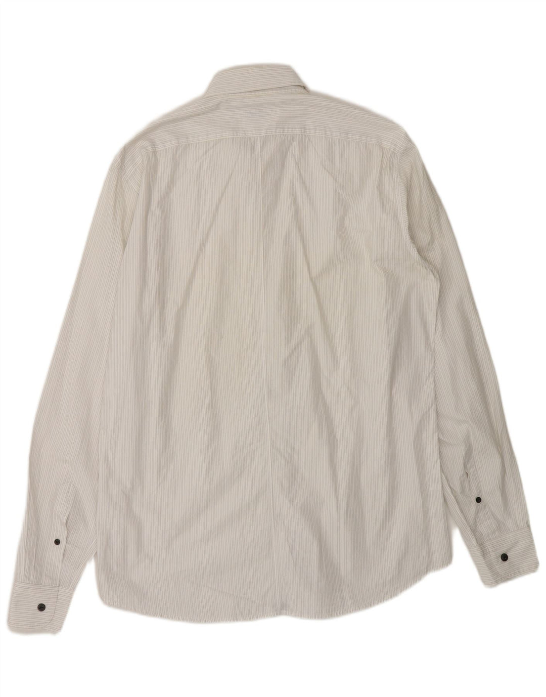Dries Van Noten Mens Shirt IT 52 Large White Pinstripe Cotton