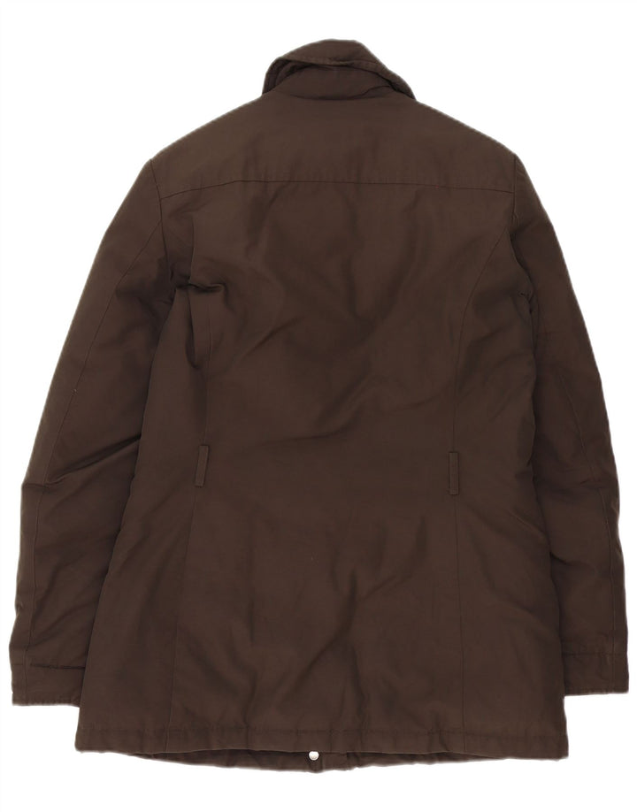 Woolrich Damen Wattierte Jacke UK 14 Large Braun Polyester