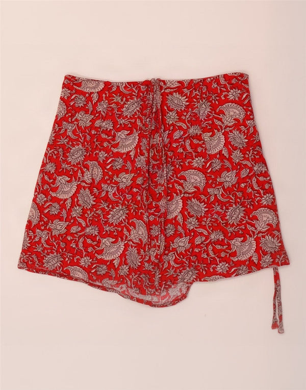 Gonna corta Zara da donna XS W24 rossa floreale