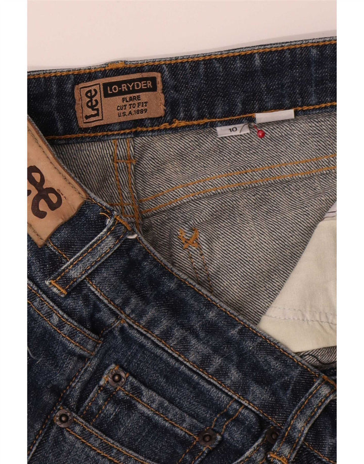 Lee Womens Ryder Flared Jeans US 10 Large W30 L32 Navy Blue